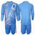 Maillot de foot Espagne Gardien Domicile vêtements enfant Europe 2024 Manches Longues (+ pantalon court)